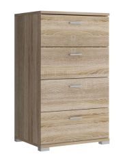 Commode de style moderne Lowestoft 08, couleur : Chêne de Sonoma - Dimensions : 85 x 50 x 40 cm (H x L x P)