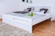 Lit double "Easy Premium Line" K8 incl.1 panneau de recouvrement, 200 x 200 cm hêtre massif laqué blanc