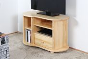 Meuble TV en pin massif naturel Junco 201 - Dimensions : 60 x 96 x 48 cm (H x L x P)