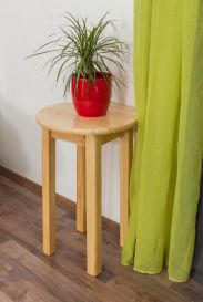 Table en bois de pin massif naturel 003 (ronde) - diamètre 50 cm