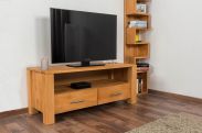 Meuble bas pour TV Wooden Nature 125 en hêtre massif - 48 x 116 x 45 cm (H x L x P)