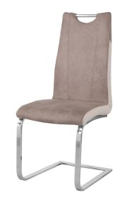 Chaise Maridi 221, Couleur : Beige / Blanc - Dimensions : 101 x 44 x 59 cm (H x L x P)