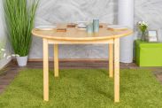 Table en bois de pin massif naturel 003 (ronde) - diamètre 120 cm