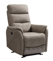 Fauteuil relax Luanda 81, Couleur : Beige - Dimensions : 105 x 76 x 92 cm (H x L x P)