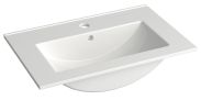 Salle de bain - lavabo Bokaro 07, couleur : blanc - 13 x 61 x 39 cm (H x L x P)