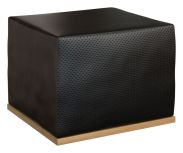 Tabouret "Belica" 10, couleur : chêne naturel / noir - Dimensions : 38 x 50 x 50 cm (H x L x P)