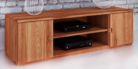 Meuble TV Kapiti 22 en bois de hêtre massif huilé - Dimensions : 44 x 148 x 45 cm (H x L x P)