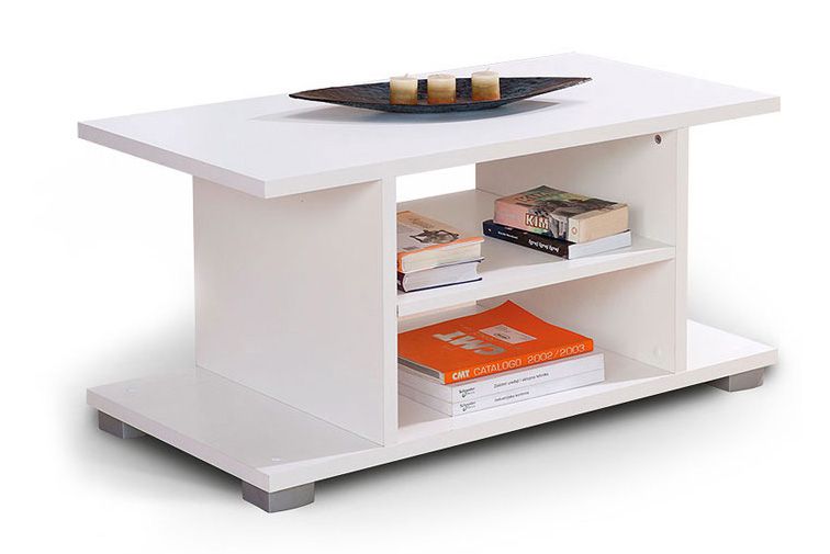 Chambre des jeunes - table basse Gabriel 05, couleur : blanc - 100 x 50 x 50 cm (L x P x H)