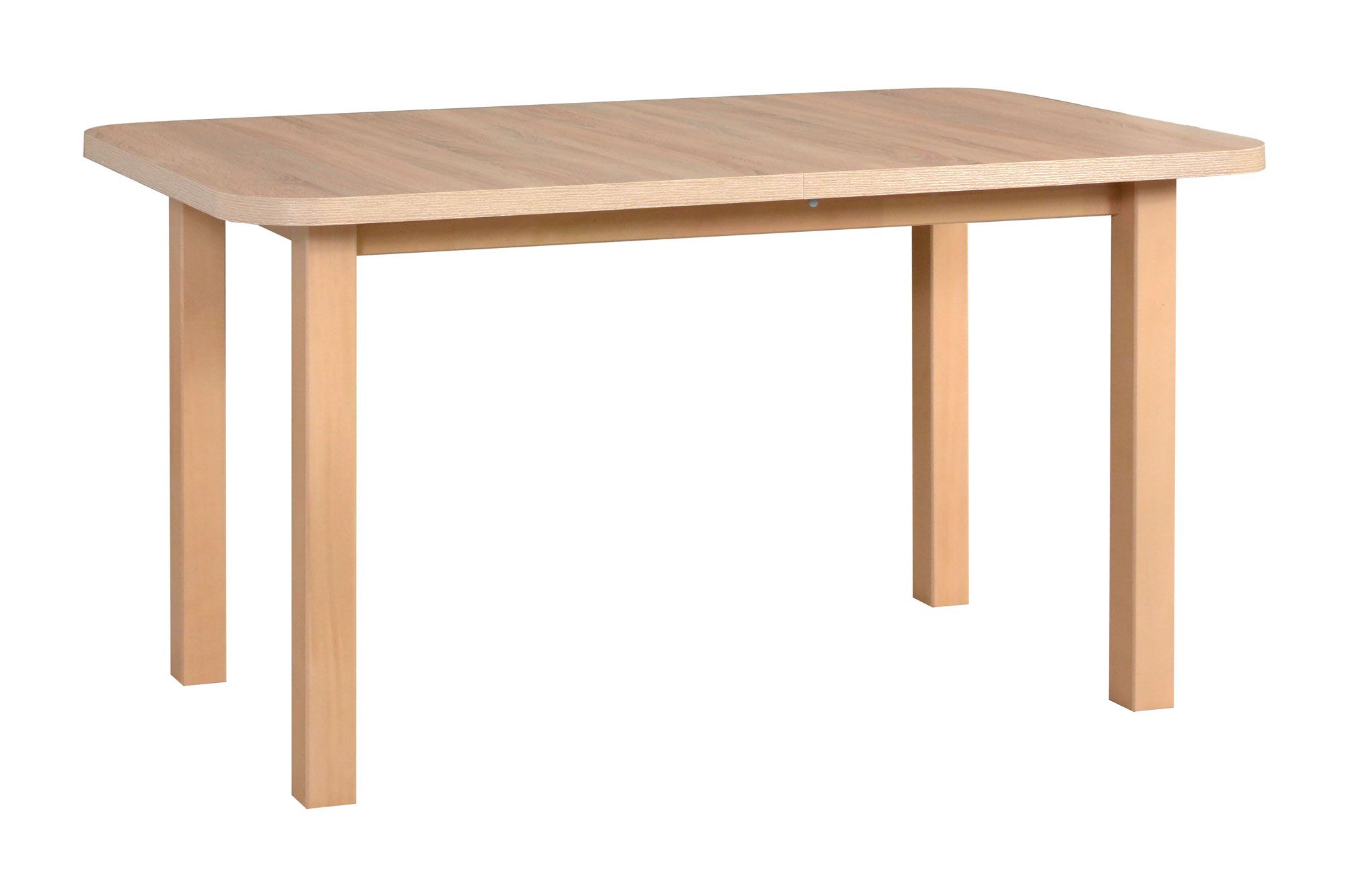 Table de salle à manger TAISIA couleur chêne, facile à combiner, beaucoup de place, dimensions 80 x 140/180 cm (l x p), hauteur du plateau de table de 32 mm, pieds en bois robustes