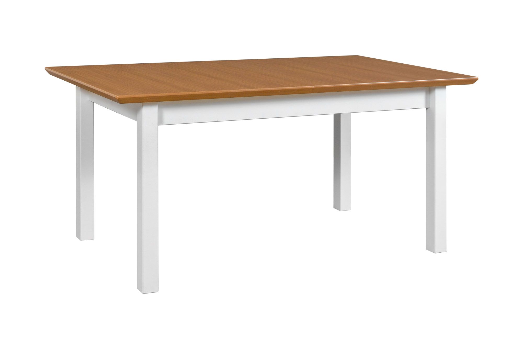 Grande table de salle à manger GUNA en optique noyer, dimensions 90 x 160/200 cm (l x p), Hauteur du plateau de table de 48 mm, plateau de table plaqué, pieds en bois stables