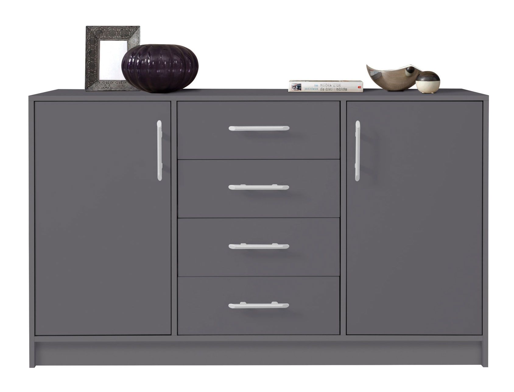 Commodesobre Hannut 48, Couleur : Anthracite - dimensions : 84 x 140 x 40 cm (h x l x p)