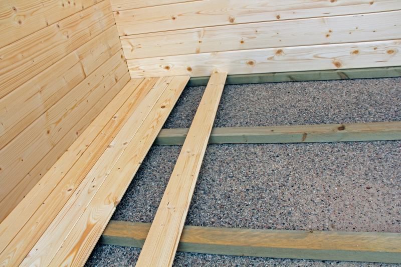 Plancher pour l'abri de jardin SA17 - 34 mm maison en bois massif, avec surface au sol : 19,90 m².