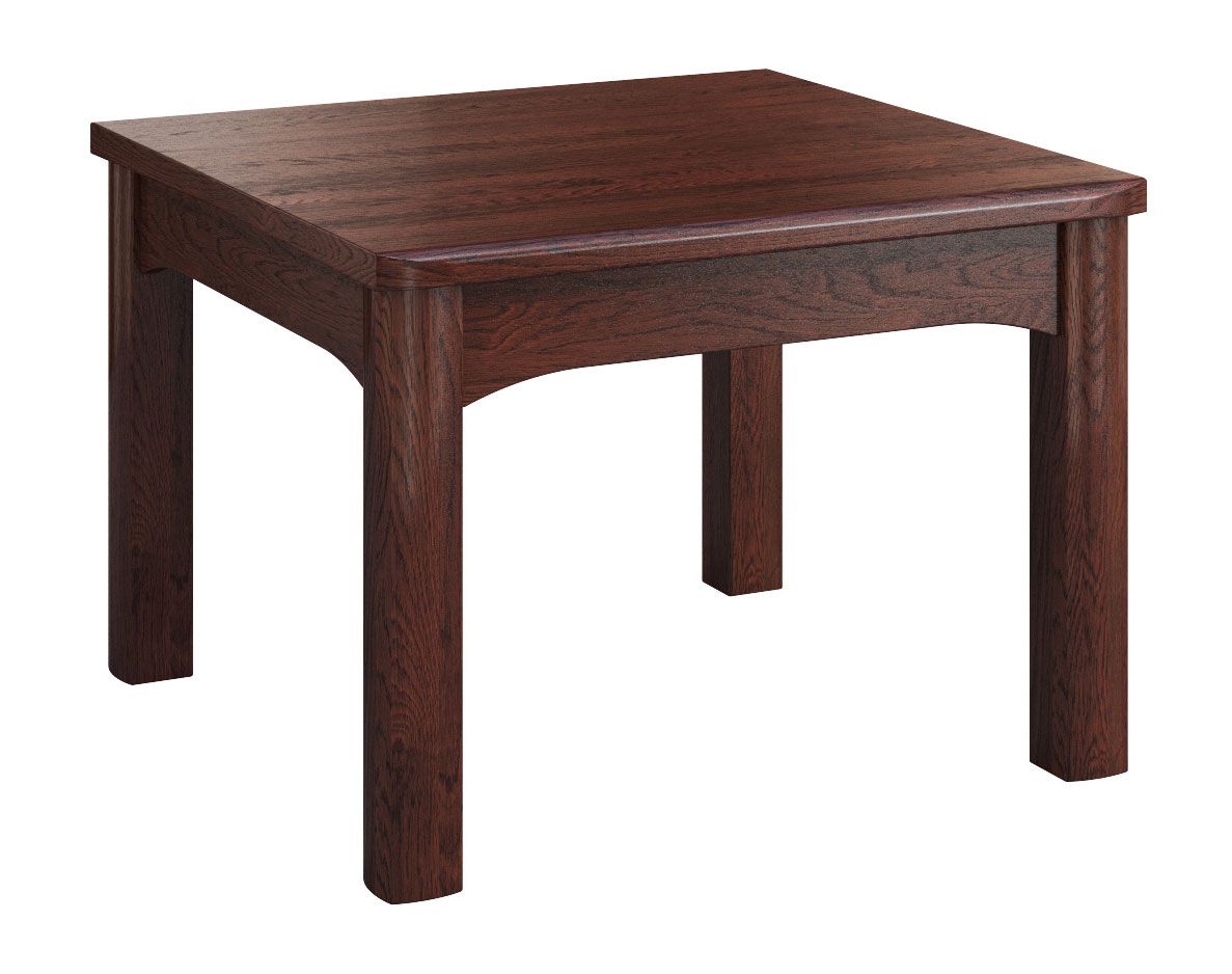 Table basse Krasno 25, en chêne massif, placage chêne naturel, dimensions : 50 x 70 x 70 cm, design classique et simple