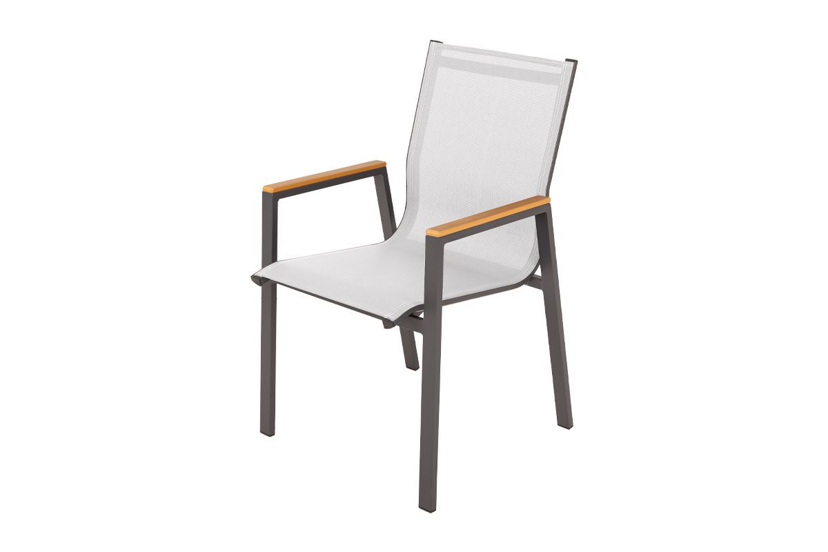 Fauteuil de jardin Turin en aluminium - Couleur : Aluminium gris, largeur : 680 mm, profondeur : 560 mm, hauteur : 920 mm, hauteur d'assise : 430 mm