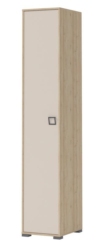 Chambre d'enfant - armoire à portes battantes / armoire Benjamin 16, couleur : hêtre / crème - 236 x 44 x 56 cm (h x l x p)