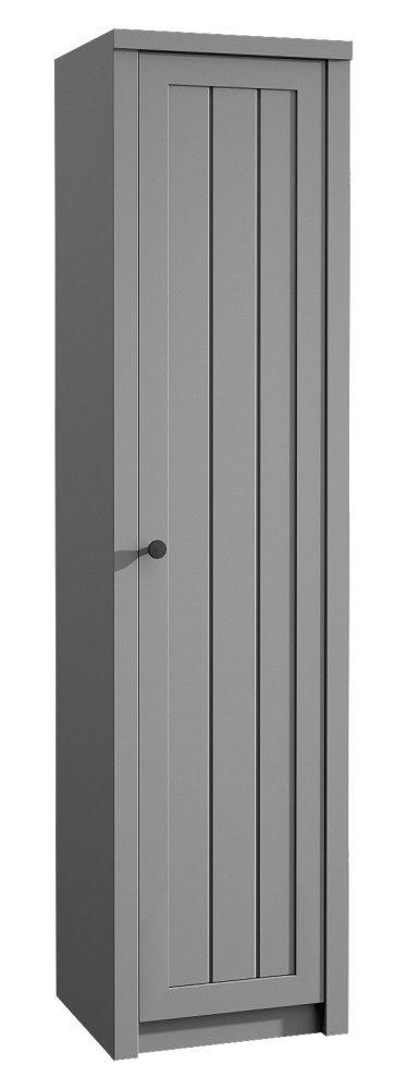 Armoire Segnas 07, couleur : gris - 198 x 50 x 43 cm (h x l x p)