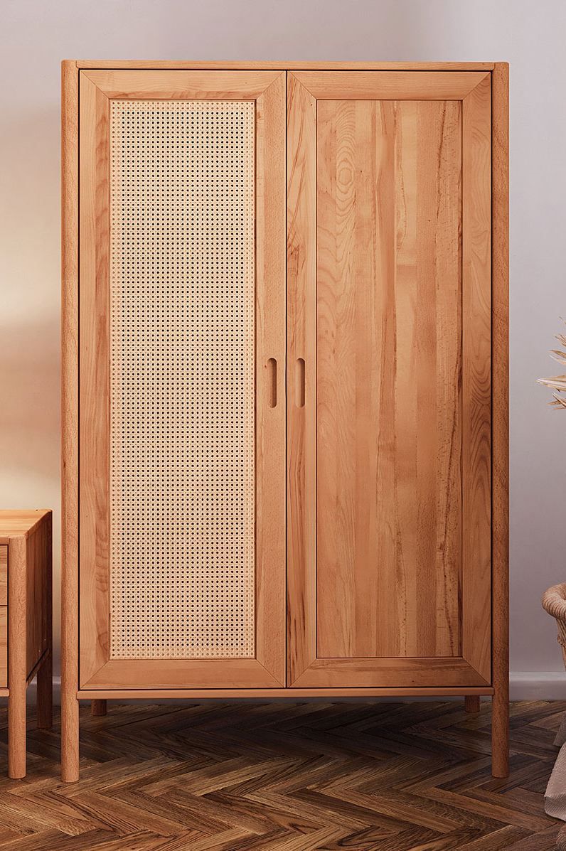 Armoire Wellsford 44, en bois de hêtre massif huilé - Dimensions : 175 x 108 x 60 cm (H x L x P)