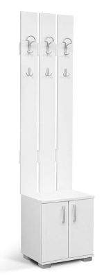 Armoire - Vestiaire Potes 02, couleur : blanc - 209 x 50 x 37 cm (H x L x P)