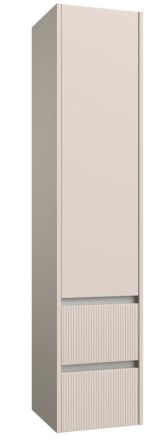 Salle de bains - Armoire haute Malegaon 42, Couleur : Beige - Dimensions : 160 x 35 x 35 cm (H x L x P)