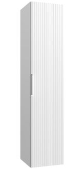 Salle de bains - armoire haute Bilaspur 07, Couleur : Blanc mat - Dimensions : 160 x 35 x 35 cm (h x l x p)