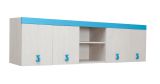 Chambre d'enfant - armoire murale Luis 14, couleur : chêne blanc / bleu - 58 x 205 x 42 cm (H x L x P)