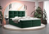 Lit simple moderne avec beaucoup d'espace de rangement Pirin 48, Couleur : Vert - Surface de couchage : 140 x 200 cm (l x L)