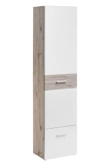 Armoire vestiaire moderne Sviland 11, couleur : chêne Wellington / blanc - dimensions : 200 x 50 x 35 cm (h x l x p), avec une tringle à vêtements