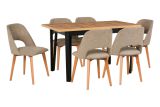 Salle à manger - Set S, 7 - pièces, grande table à manger, 6 fauteuils confortables, design exclusif, matériau robuste, haute résistance et durabilité