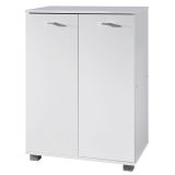 Armoire à chaussures avec 4 casiers, Couleur : Blanc - dimensions : 90 x 60 x 35 cm (h x l x p), pour env. 12 paires de chaussures