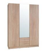 Armoire à portes battantes / armoire Festos 04, couleur : chêne - Dimensions : 212 x 150 x 59 cm (H x L x P)