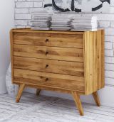 Commode Otago 12, en chêne sauvage massif huilé - Dimensions : 90 x 100 x 50 cm (H x L x P)