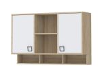  Armoire murale 24, couleur : hêtre / blanc - 82 x 128 x 37 cm (H x L x P)