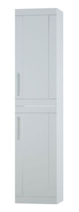 Salle de bain - Armoire haute Eluru 10, couleur : blanc brillant - 160 x 35 x 35 cm (h x l x p)