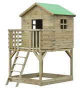 Maison de jeux pour enfants S20A, Toit : vert - Dimensions : 150 x 251 cm (l x p)