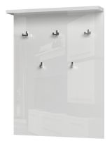 Garde-robe Garim 56, Couleur : Blanc brillant - Dimensions : 100 x 76 x 17 cm (h x l x p)