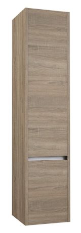 Salle de bain - Armoire haute Kolkata 83, couleur : gris chêne - 160 x 35 x 35 cm (h x l x p)