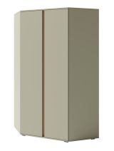 Armoire d'angle Fricourt 02, vert menthe / chêne foncé, 195 x 95 x 95 cm, avec 10 compartiments et 2 tringles à vêtements, chants ABS, stable et durable