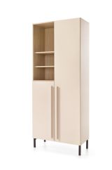 Armoire élégante Authie 03, beige / chêne clair, 195 x 80 x 40 cm, avec 9 compartiments, chants ABS, construction précise, robuste et durable