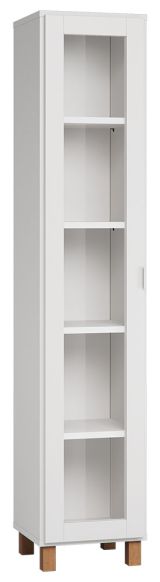 Vitrine Invernada 09, couleur : blanc - Dimensions : 195 x 39 x 40 cm (H x L x P)