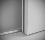 Brosse d'étanchéité pour armoires à portes coulissantes à trois portes - Blanc
