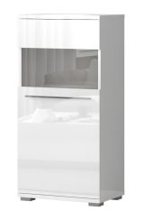 Vitrine Garim 13, couleur : blanc brillant - 123 x 60 x 40 cm (H x L x P)