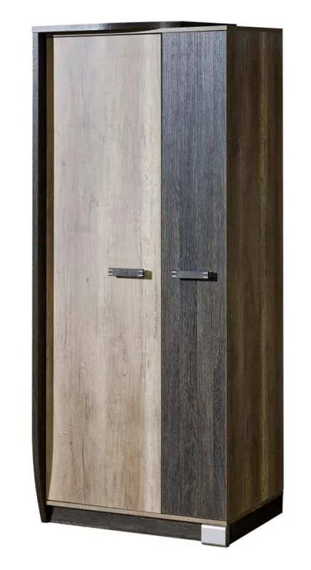 Étroite 80 cm de large Armoire avec 2 portes | Couleur: Brun Abbildung