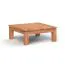 Table basse Wooden Nature Premium Tasman 19 en bois de hêtre massif huilé - Dimensions : 100 x 100 x 40 cm (L x P x H)