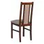 Chaise classique réversible avec rembourrage beige en PES pour la salle à manger, hauteur d'assise de 47 cm, bois de hêtre massif robuste en couleur noyer, durable