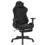 Chaise de bureau gaming Apolo 110, couleur : noir, avec dossier haut & repose-pieds extensible