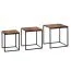 Set de 3 tables de salon en bois massif de Sheesham, couleur : Sheesham - Dimensions : 40 x 40 x 42 / 35 x 35 x 39 / 30 x 30 x 36 cm (L x P x H)