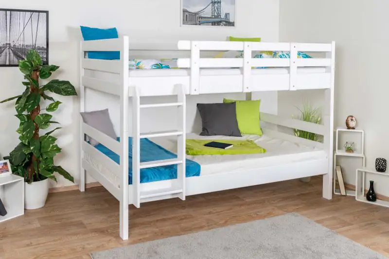 Échelle pour des lits superposés premium, droit, blanc