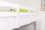 Lit mezzanine "Easy Premium Line" K23/n, hêtre massif laqué blanc, divisible - Surface de couchage : 120 x 200 cm