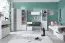 Chambre d'adolescents - Étagère Lede 08, couleur : gris / blanc - Dimensions : 190 x 45 x 40 cm (H x L x P)