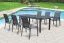 Table de jardin Turin en aluminium - Couleur : Anthracite, longueur : 2400 / 1800 mm, largeur : 900 mm, hauteur : 760 mm